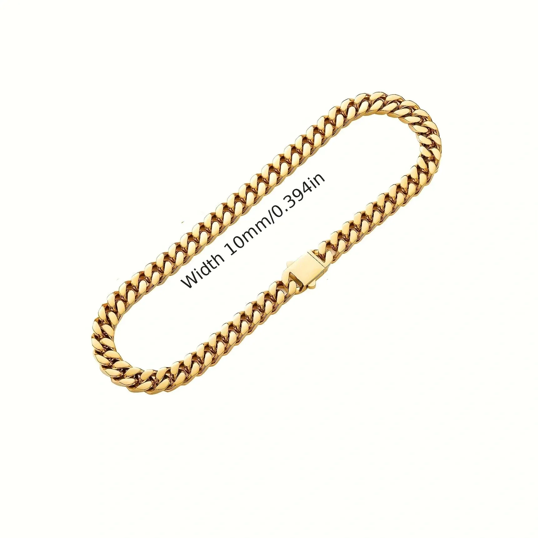 316L Stainless Steel Chain Necklace Bracelet Hip Hop8.10.12mm Cuban Chains Do Not Fade Necklace Fashion Jewelry for Women Men