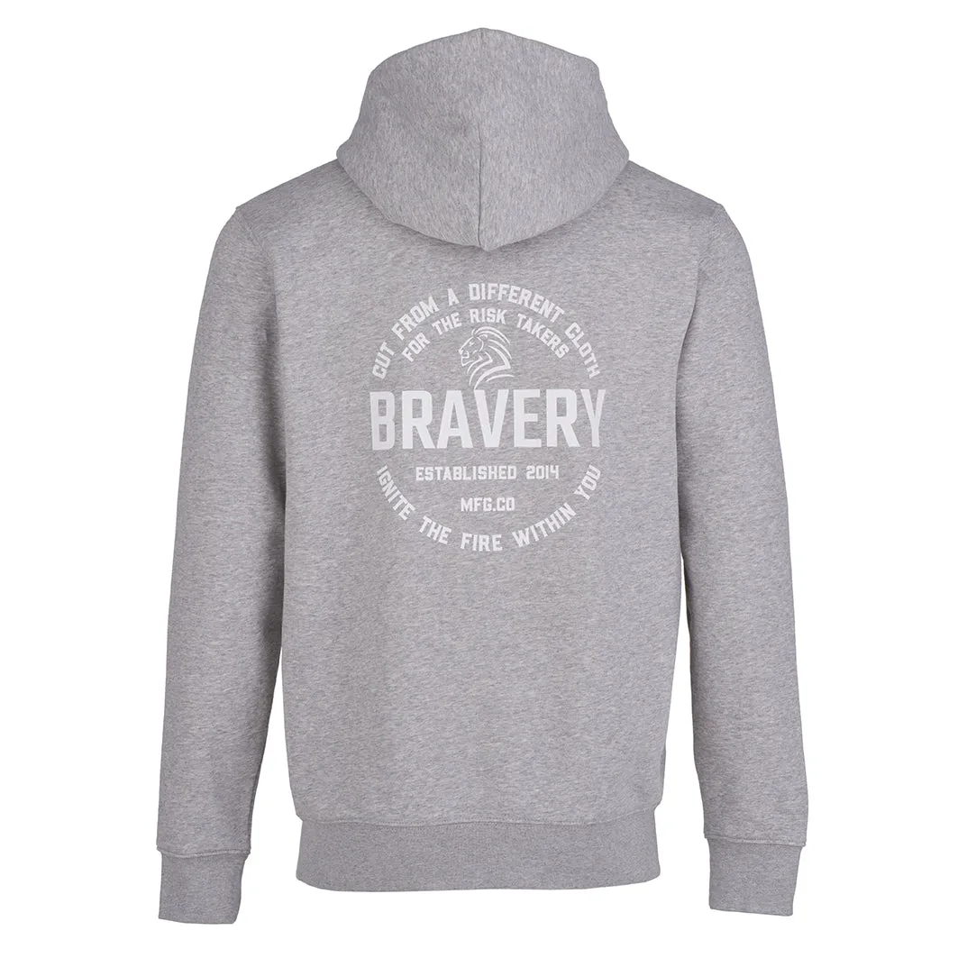 Arcane Zipped Hoodie-Heather Grey