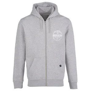 Arcane Zipped Hoodie-Heather Grey