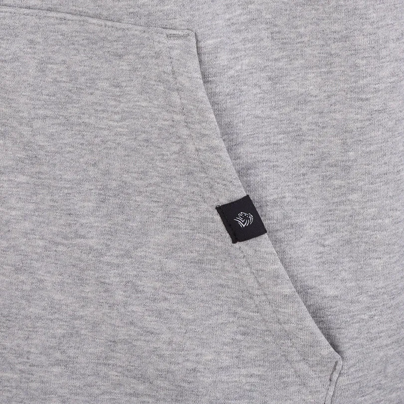 Arcane Zipped Hoodie-Heather Grey