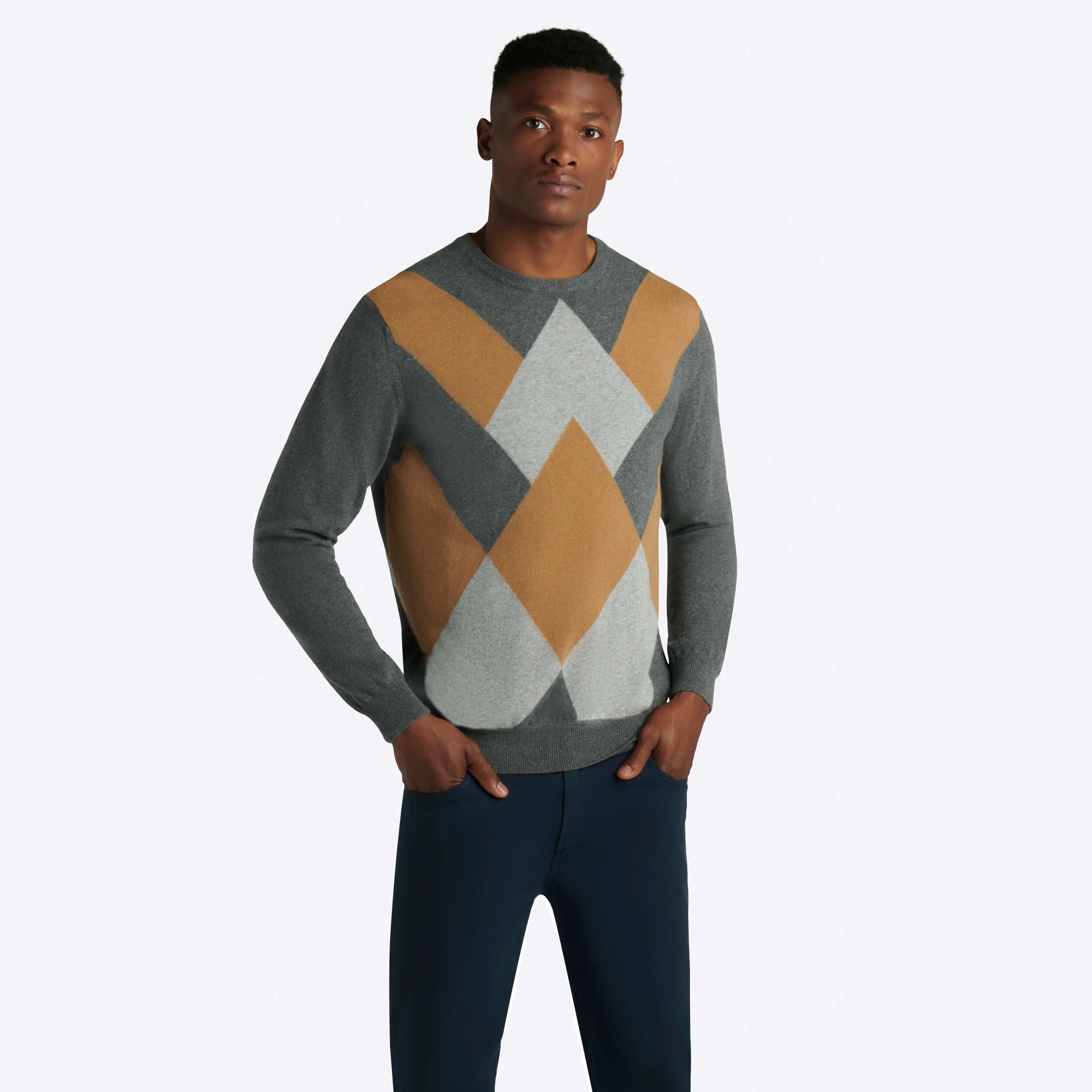 Argyle Crew Neck Sweater