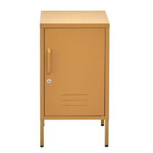 ArtissIn Mini Metal Locker Storage Shelf Organizer Cabinet Bedroom Yellow