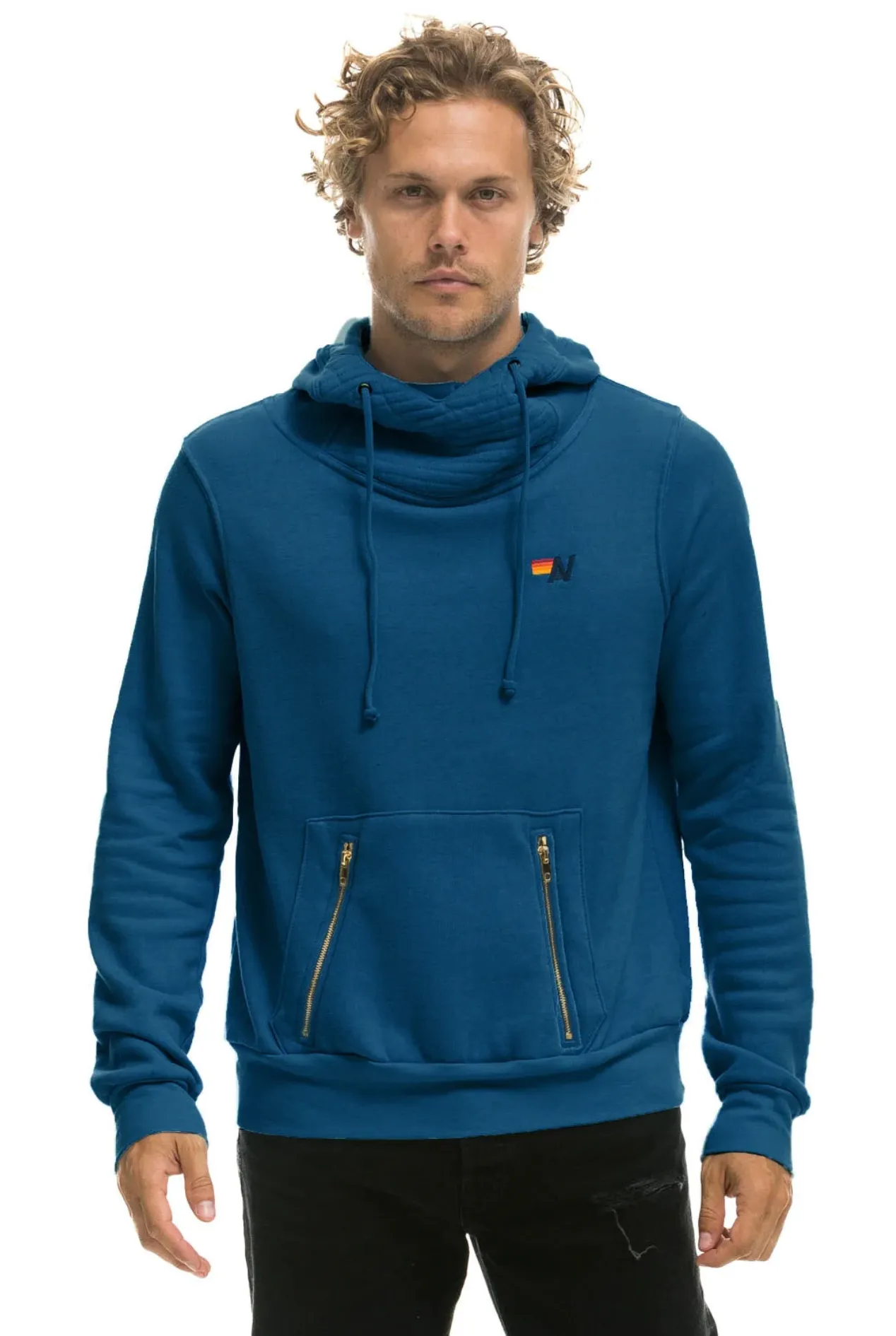 AVIATOR NATION UNISEX NINJA PULLOVER HOODIE - ROYAL