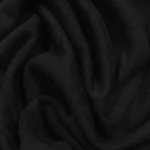 Black Bamboo Hemp Stretch Jersey Fabric - 240 GSM