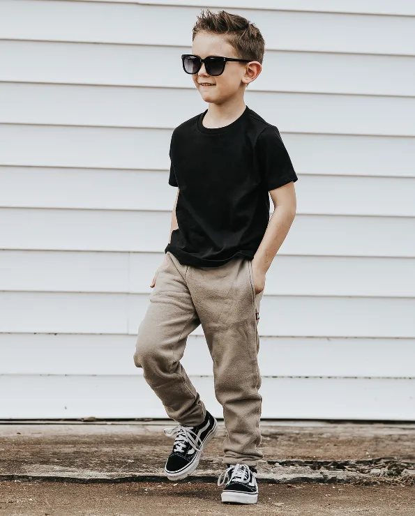 Boys Soft Cotton Jersey Short Sleeve Crew Tee | Navy