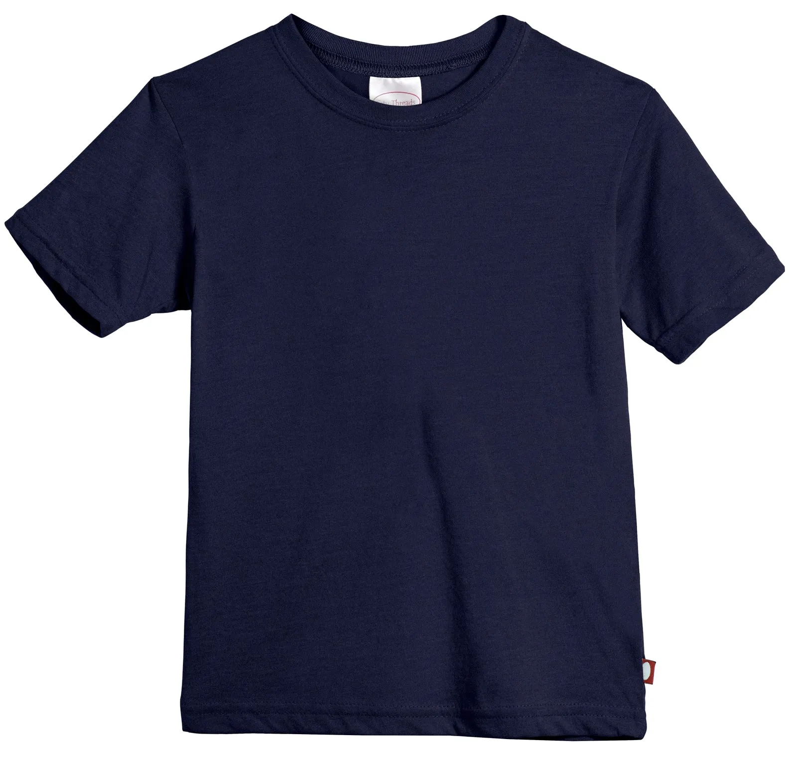 Boys Soft Cotton Jersey Short Sleeve Crew Tee | Navy