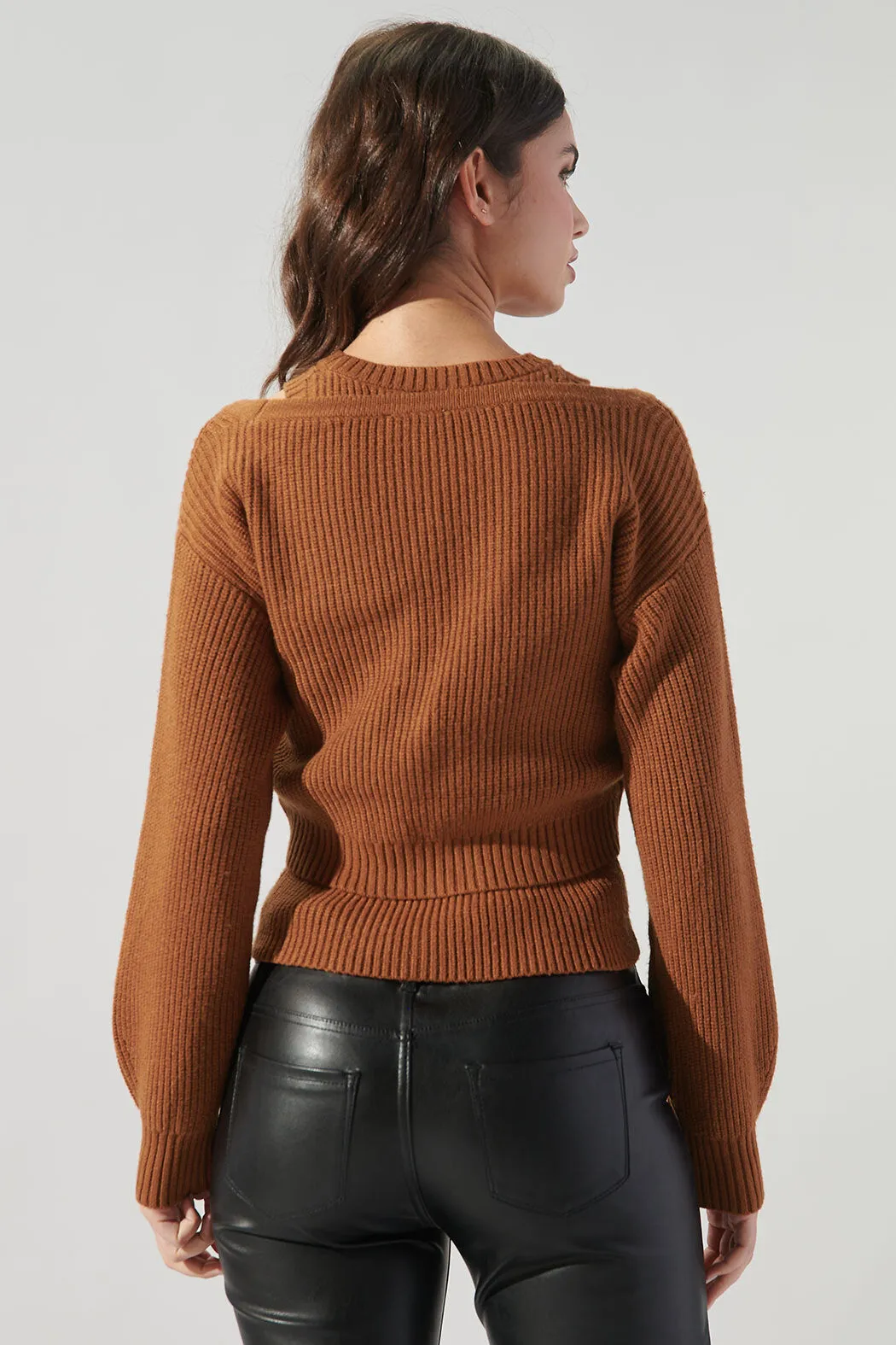 Charter Cropped Ribbed Knit Cardigan