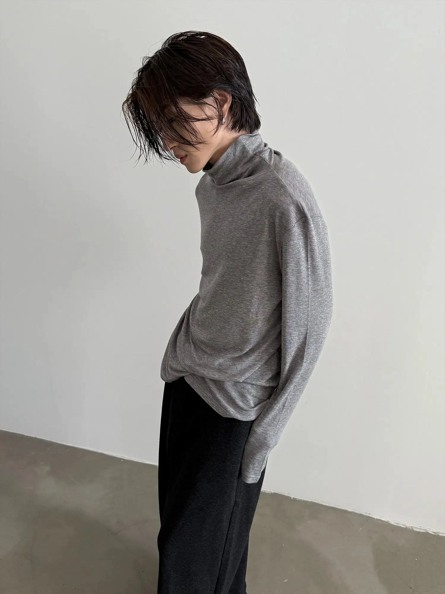 Chicmy- Wool Stacked Collar Long-Sleeved Pullover