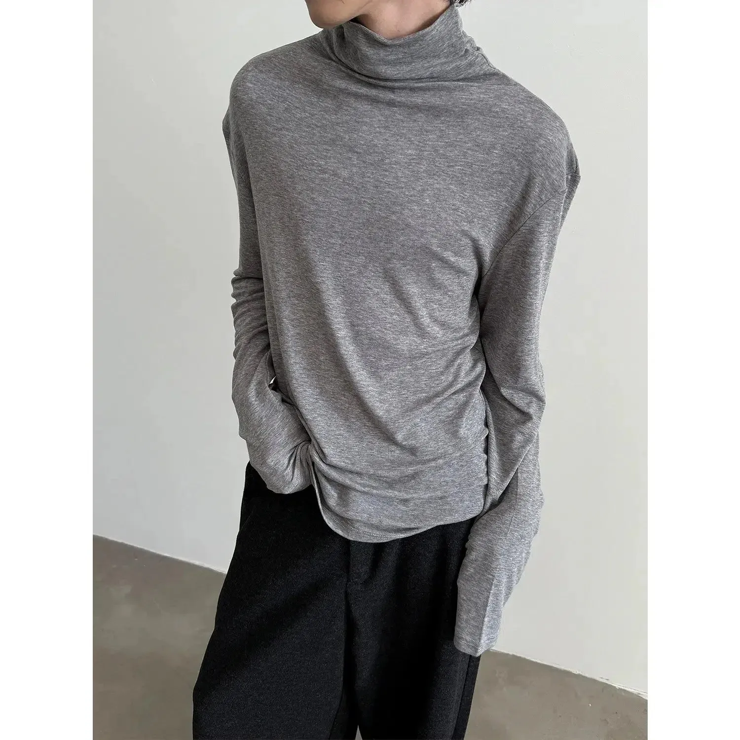 Chicmy- Wool Stacked Collar Long-Sleeved Pullover