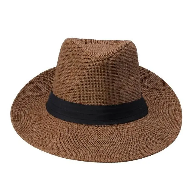 Classy Men Khaki Straw Panama Hat