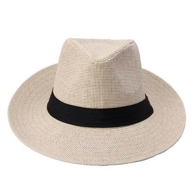 Classy Men Khaki Straw Panama Hat