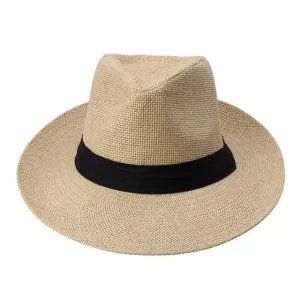 Classy Men Khaki Straw Panama Hat