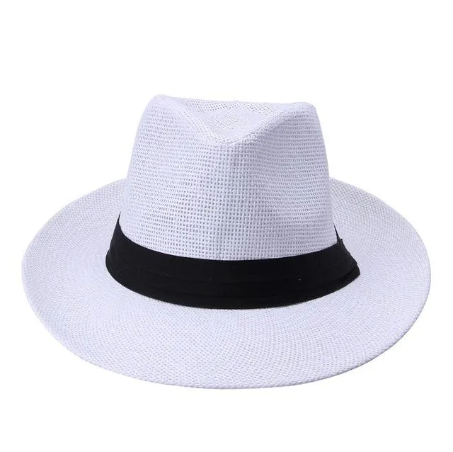 Classy Men Khaki Straw Panama Hat