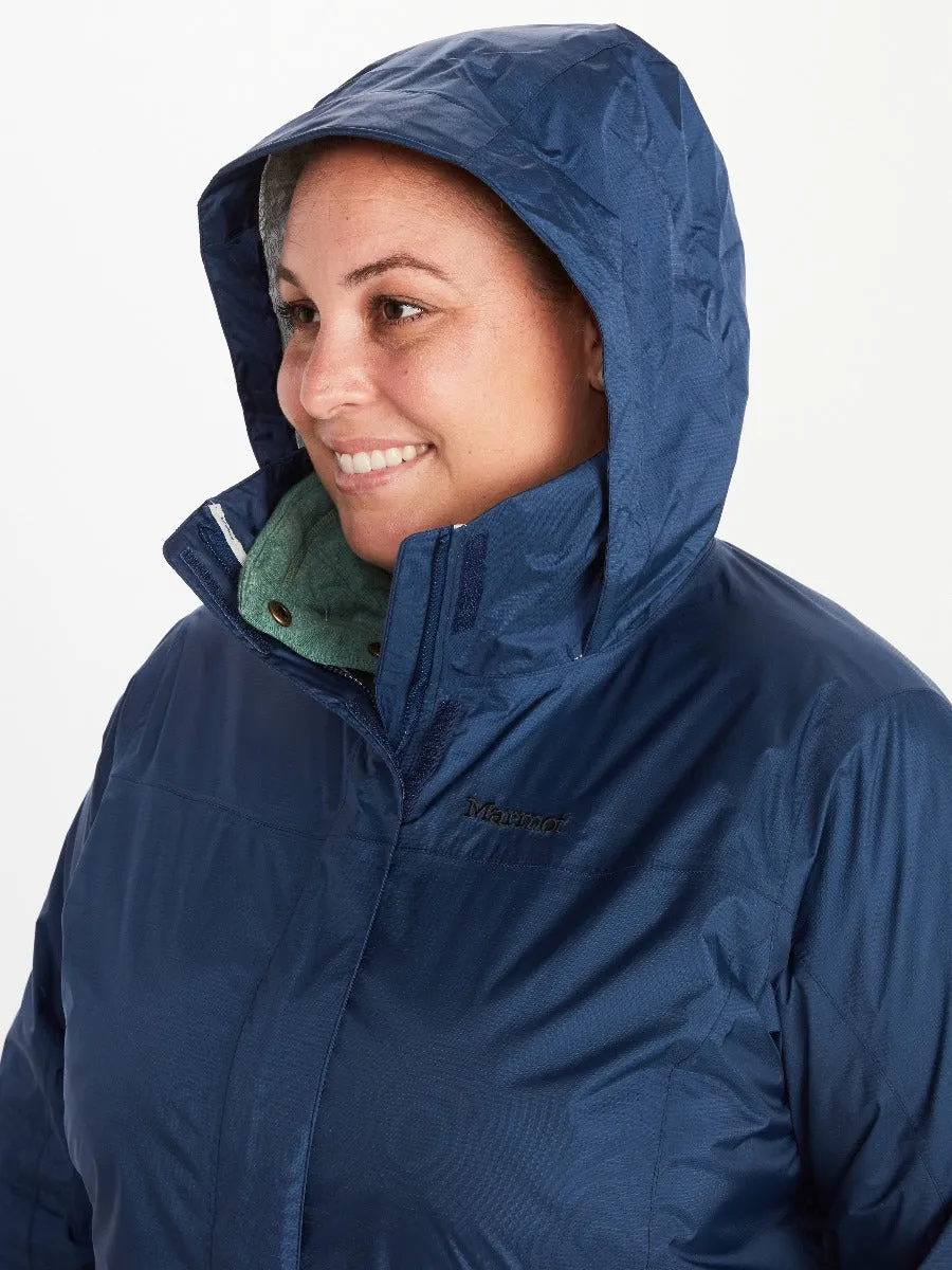 CLEARANCE - Marmot Precip Eco Womens Plus Size Rain Jacket Shell Navy Size 1X