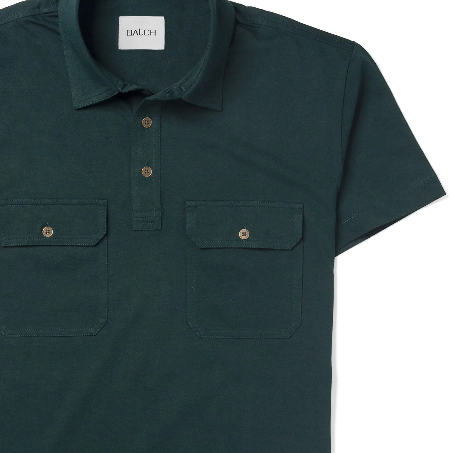 Constructor Short Sleeve Polo Shirt –  Evergreen Cotton Jersey