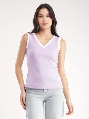 Cotton Rib Top - Lavender