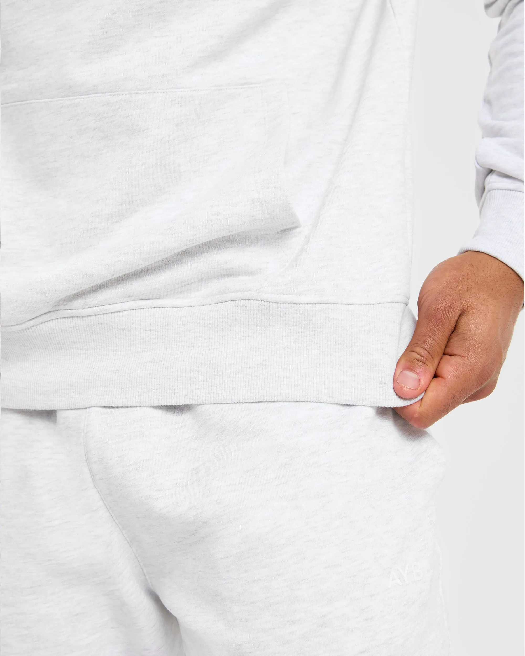 Essential Lightweight Hoodie - Grey Marl