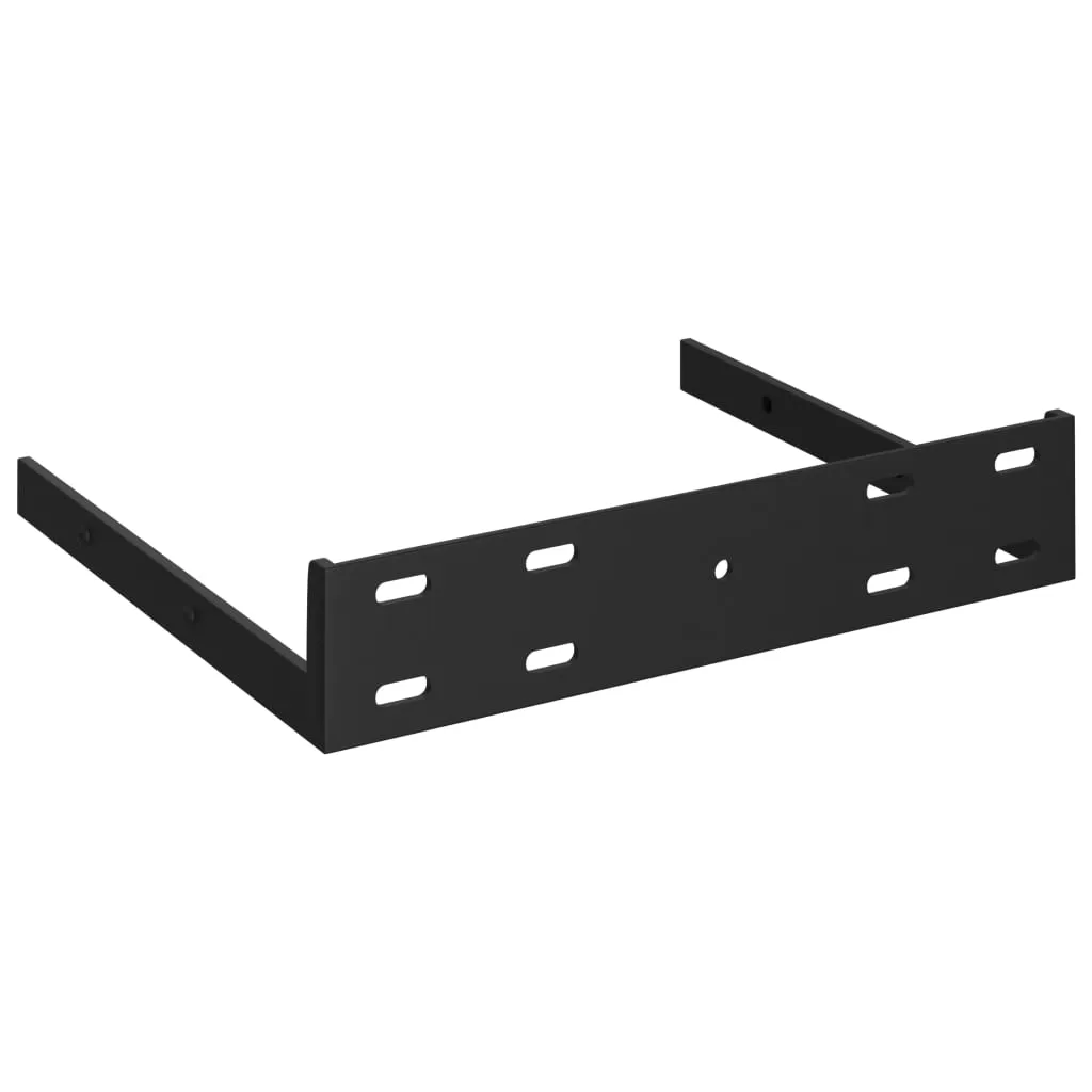 Floating Corner Shelf High Gloss Black 25x25x3.8 cm MDF