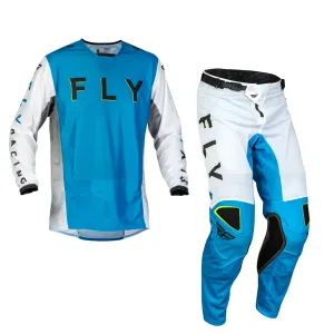 Fly Kinetic Mesh Blue White Hi-Vis Kit Combo