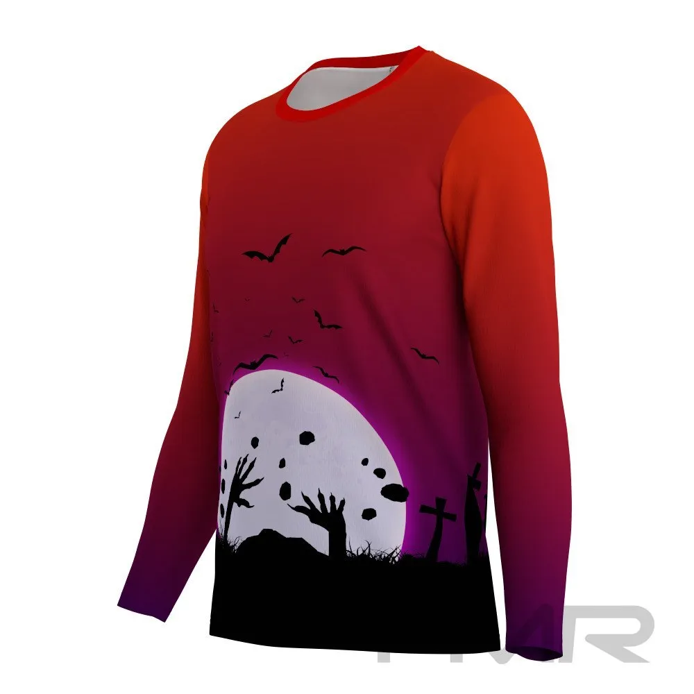 FMR Men's Scary Night Long Sleeve Running Shirt