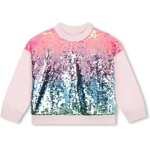 Girls Pink Sequin Sweatshirt