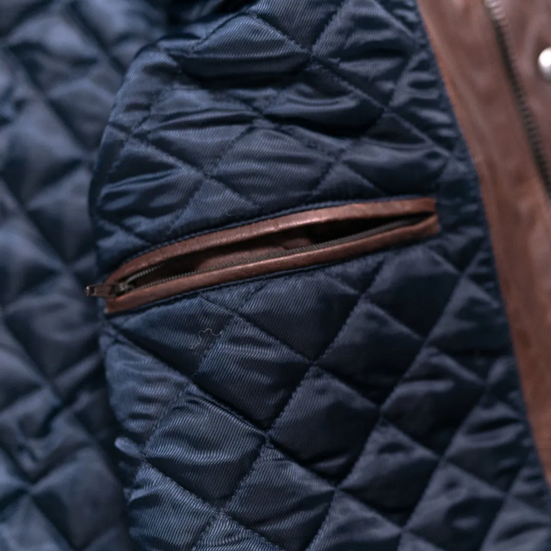 Highlands Quilted Leather Vest | Mahogany Brown