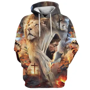 Jesus The Lion of Judah 3D Hoodies Jesus Hoodie Men & Women Christian Hoodie 3D Printed Hoodie