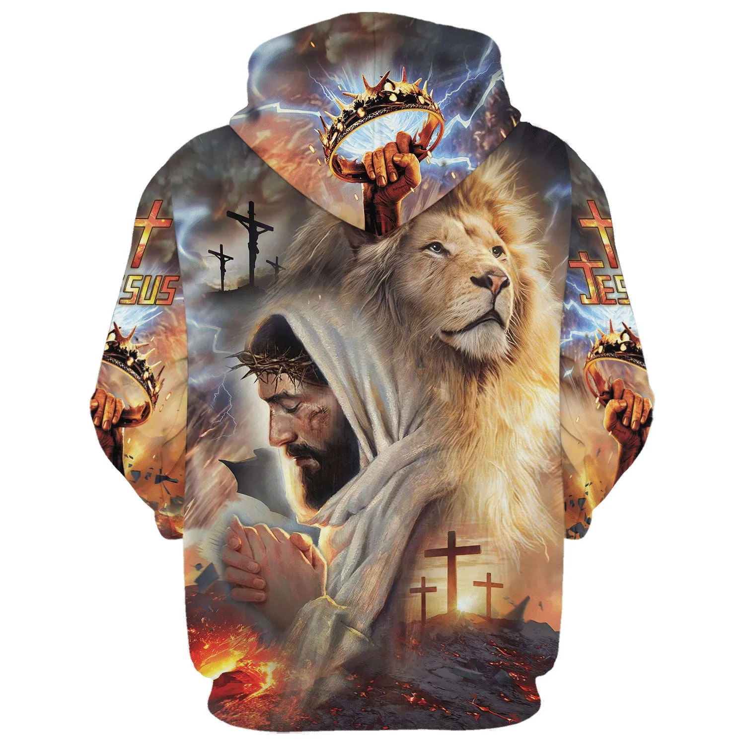 Jesus The Lion of Judah 3D Hoodies Jesus Hoodie Men & Women Christian Hoodie 3D Printed Hoodie