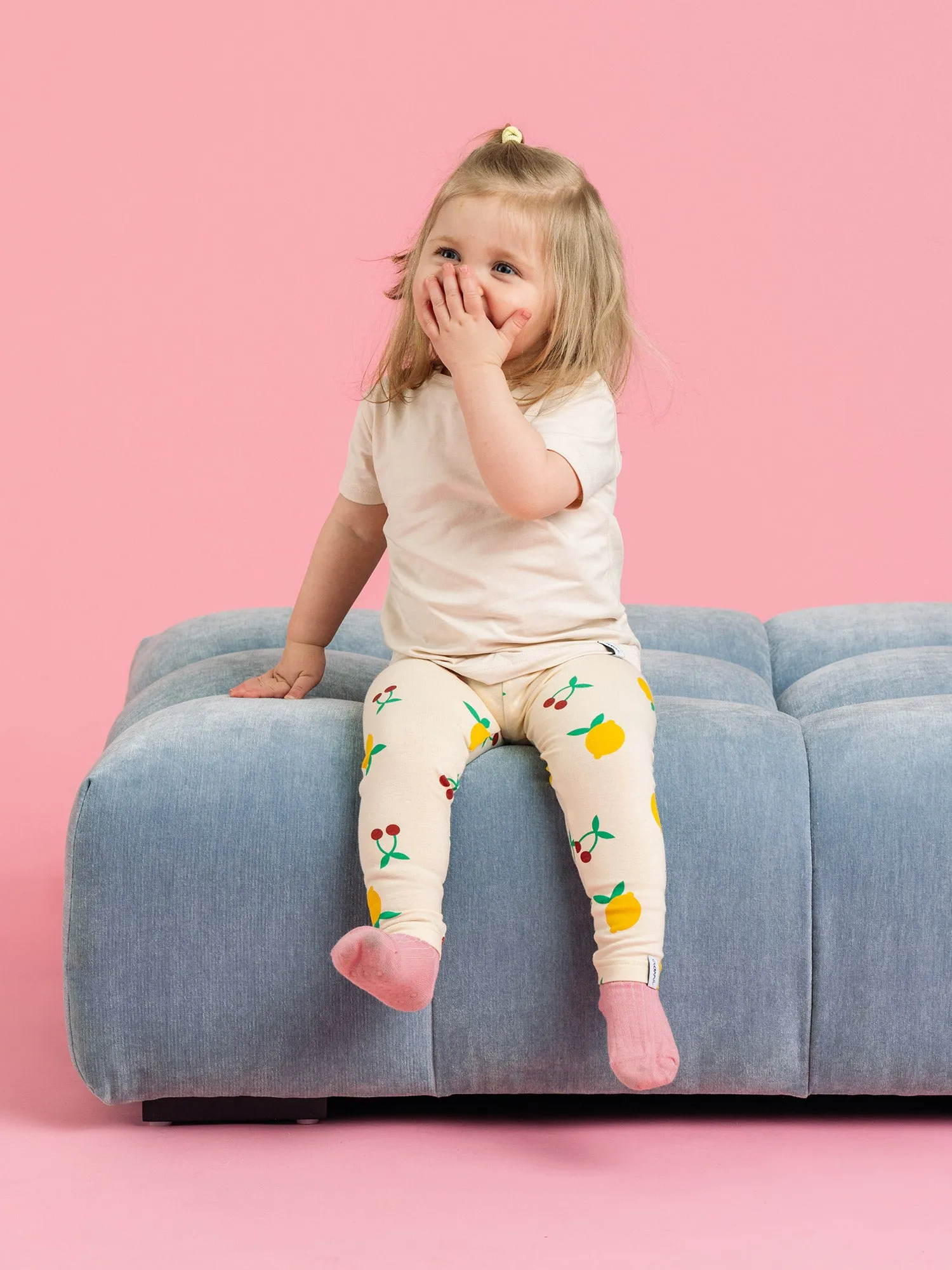 Kids' Ami Leggings Cherry And Lemons Yellow