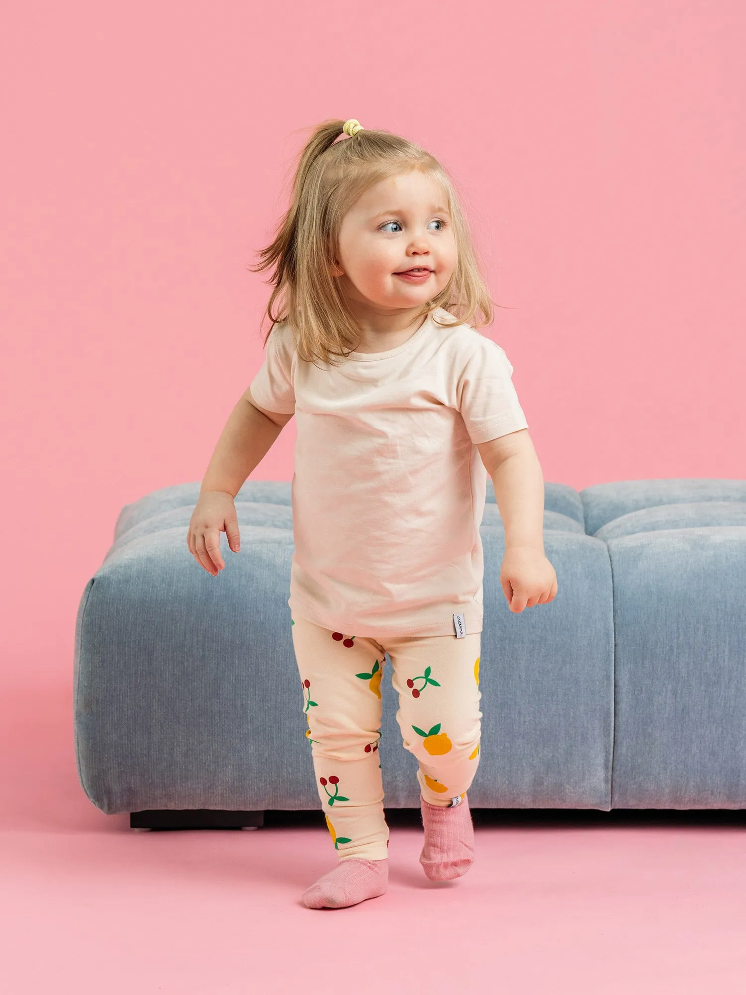 Kids' Ami Leggings Cherry And Lemons Yellow