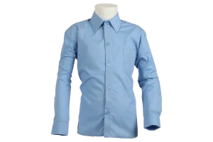 Longsleeve Raised Collar Shirt - Blue