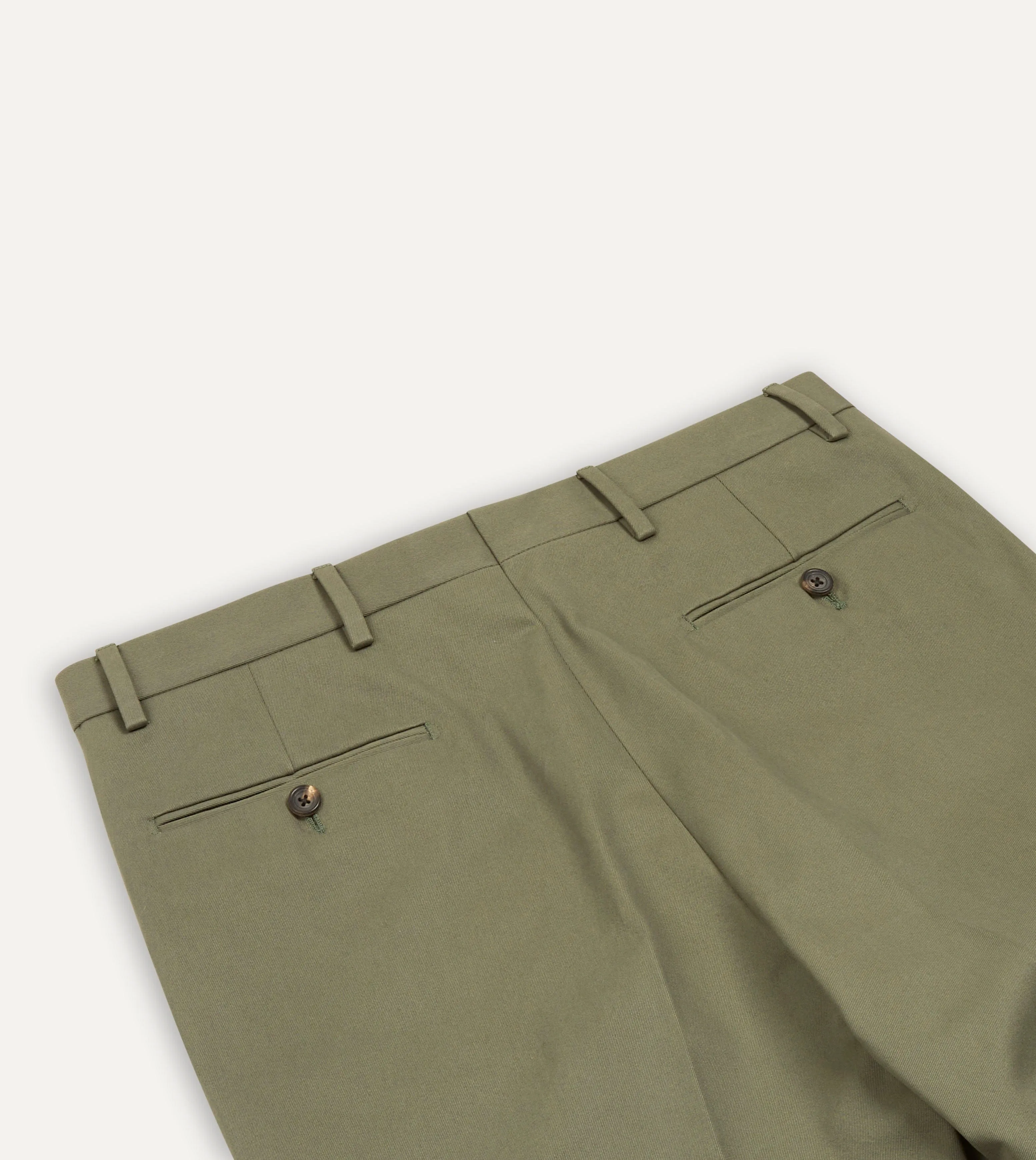 Lovat Cotton Drill Flat Front Trouser