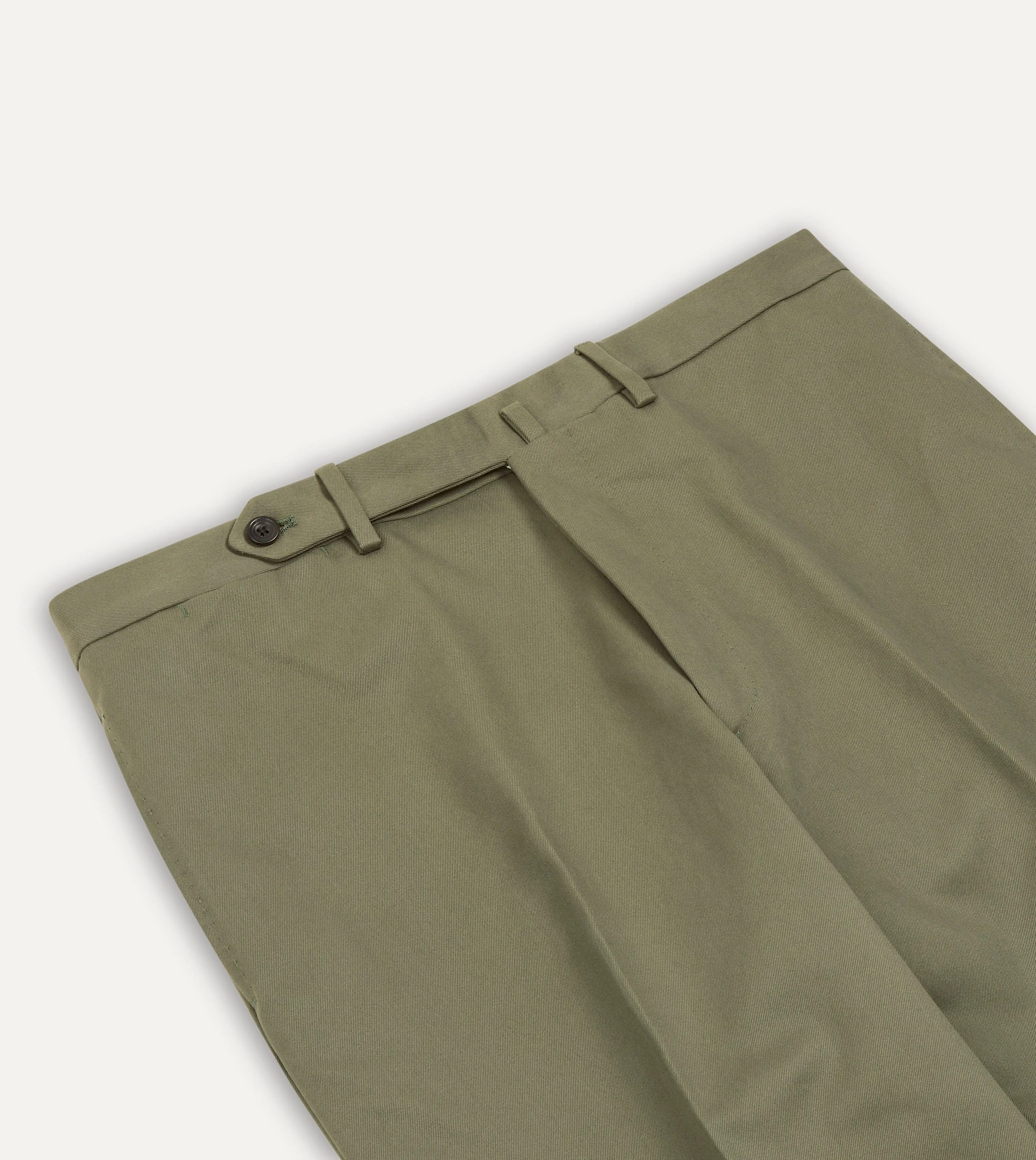 Lovat Cotton Drill Flat Front Trouser