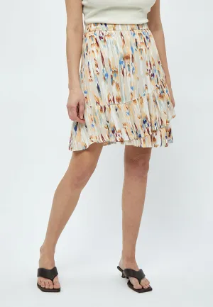 Mahogany Skirt - Feather Gray Print