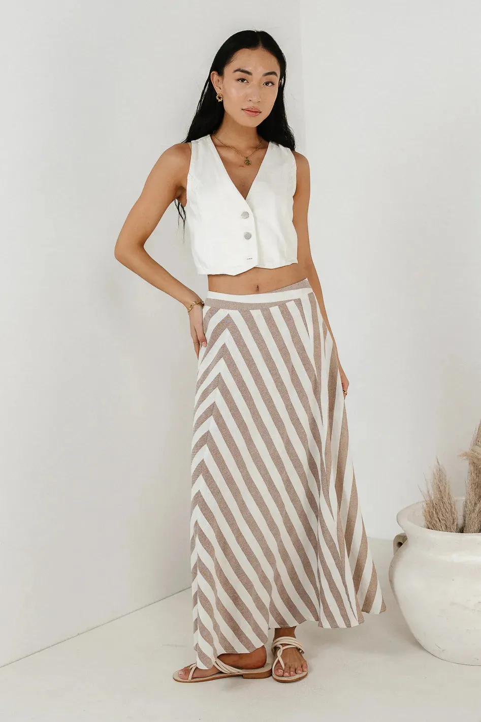 Meggy Striped Maxi Skirt - FINAL SALE