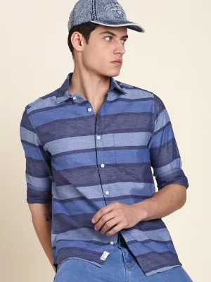 Men's Comfortable And Stylish Blue Casual Shirt