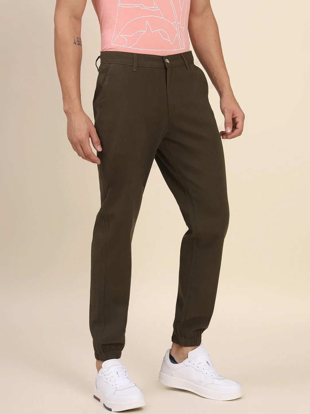 Men's Dark Olive Jogger Smart Casual Look For Season Essential