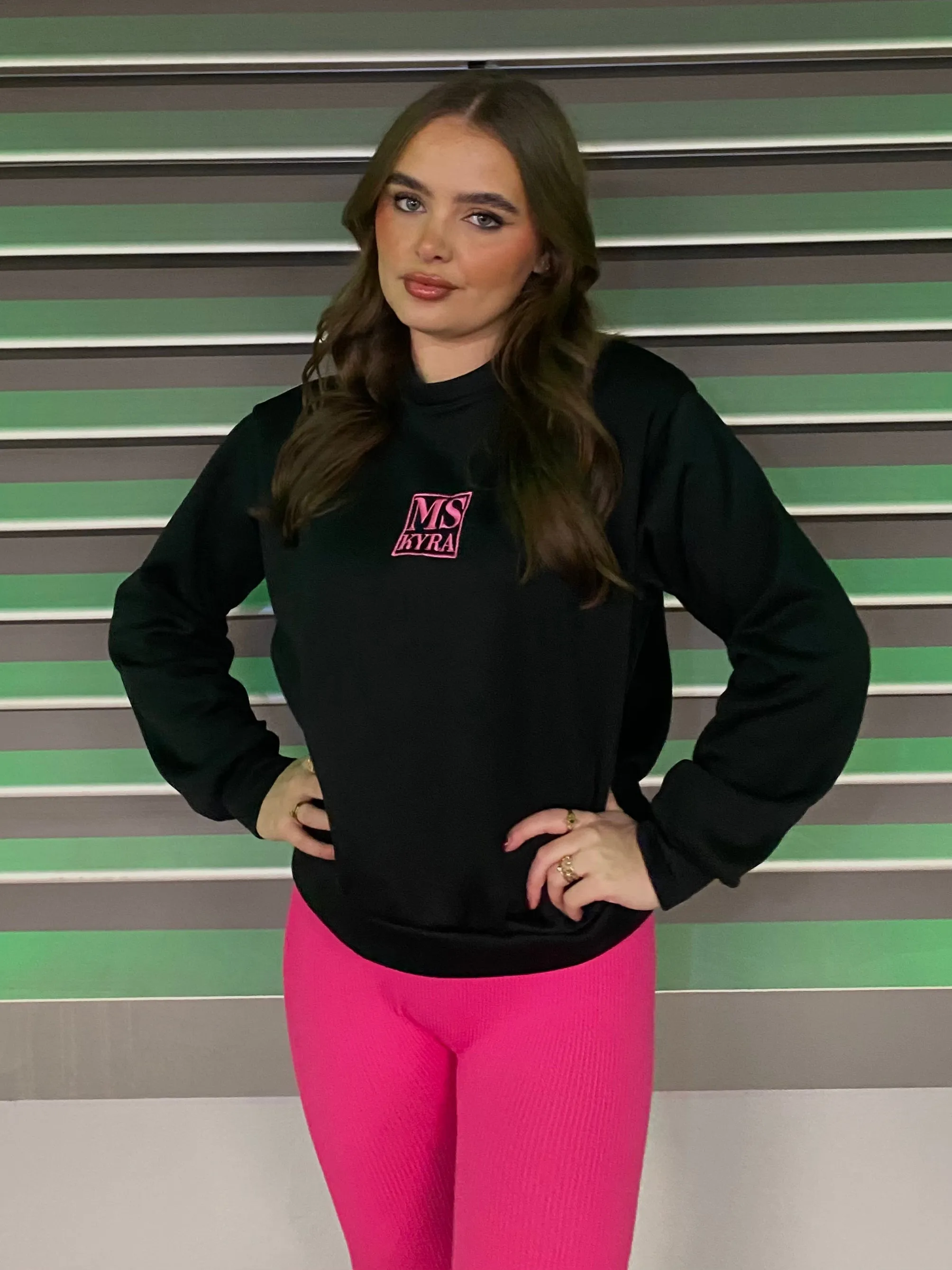 Miskyra Embroidered Sweatshirt - Black