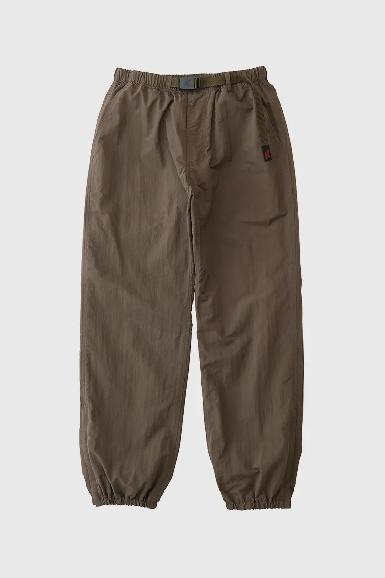 Nylon Track Pant - Dark Brown