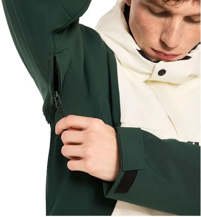 Oakley TNP TBT Insulated Anorak Snow Jacket - Arctic White/Hunter Green- 2024