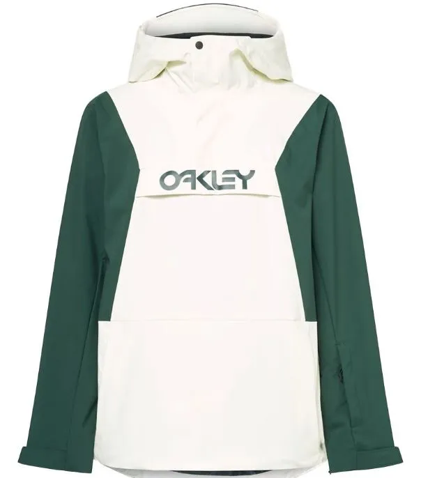 Oakley TNP TBT Insulated Anorak Snow Jacket - Arctic White/Hunter Green- 2024