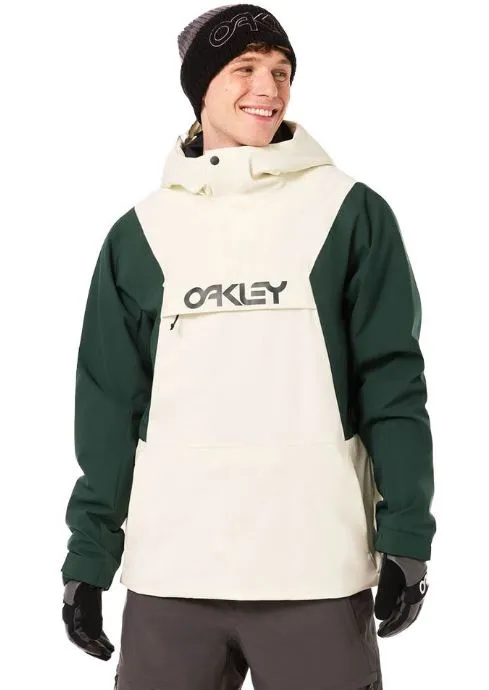 Oakley TNP TBT Insulated Anorak Snow Jacket - Arctic White/Hunter Green- 2024