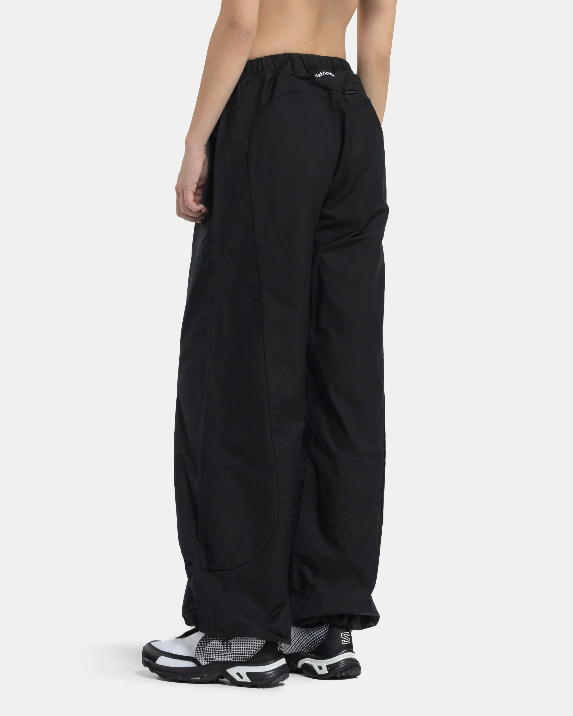 Organic Cotton Zip Cargo Pants in Black