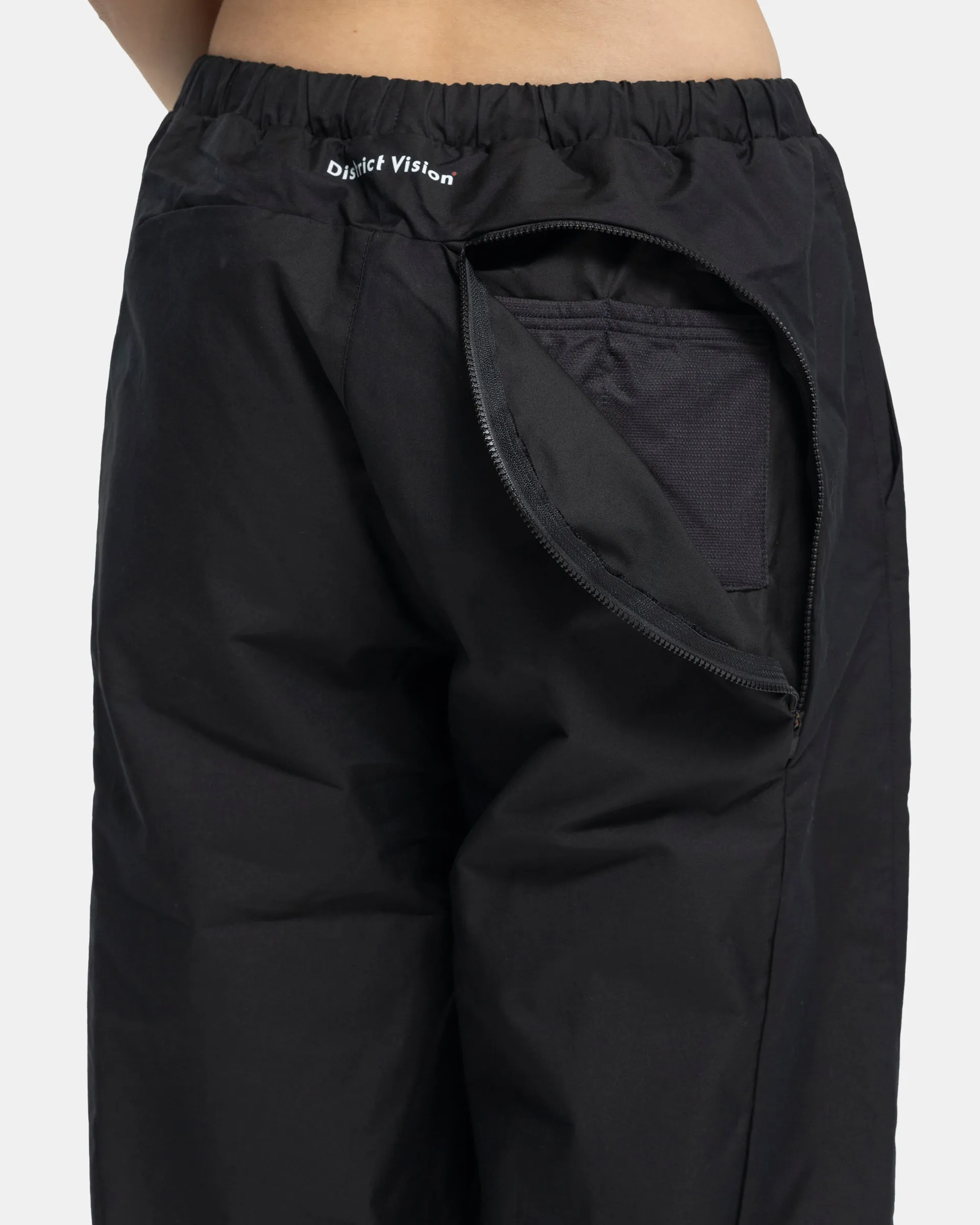 Organic Cotton Zip Cargo Pants in Black