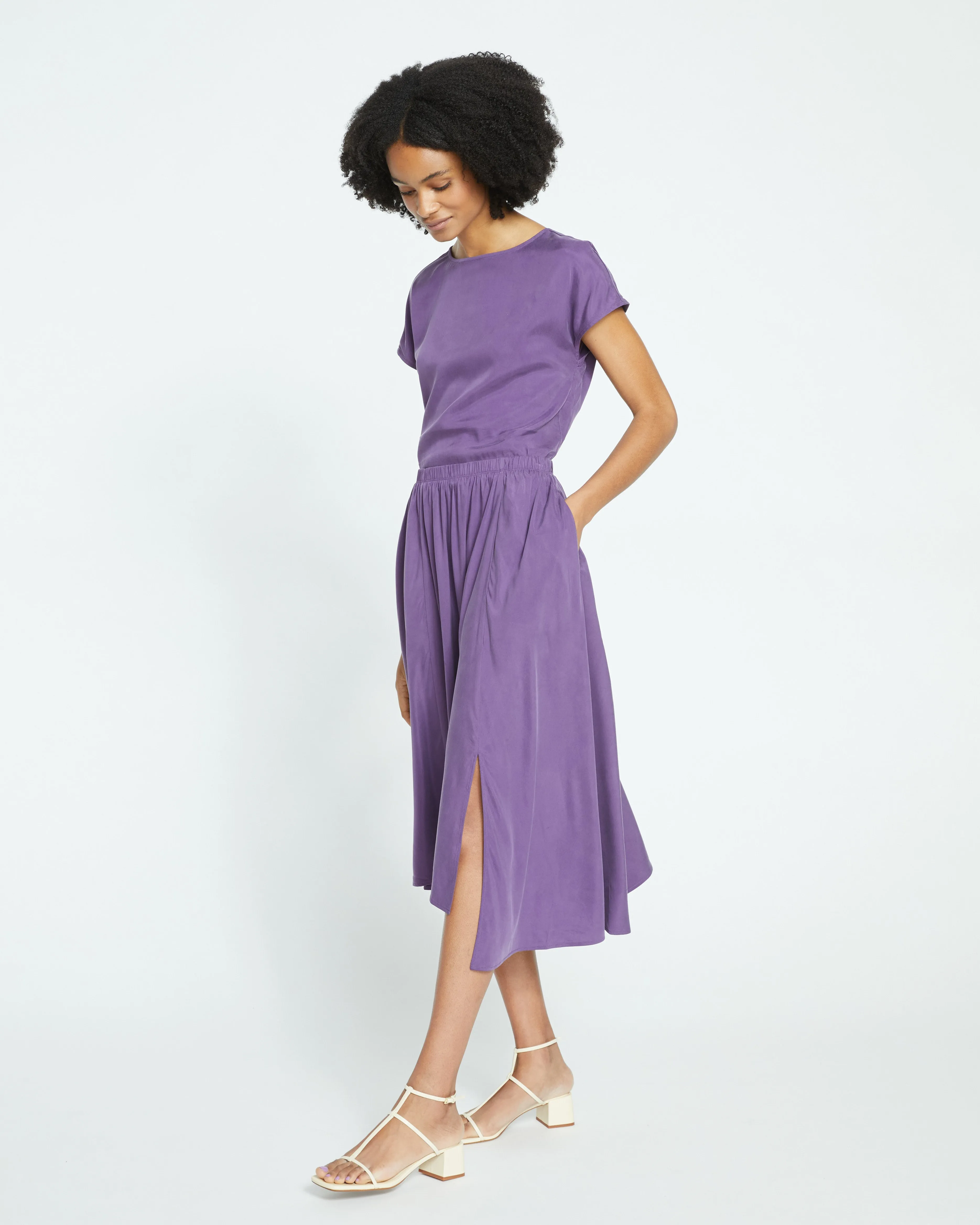 Palma Cupro Skirt - Potion Purple