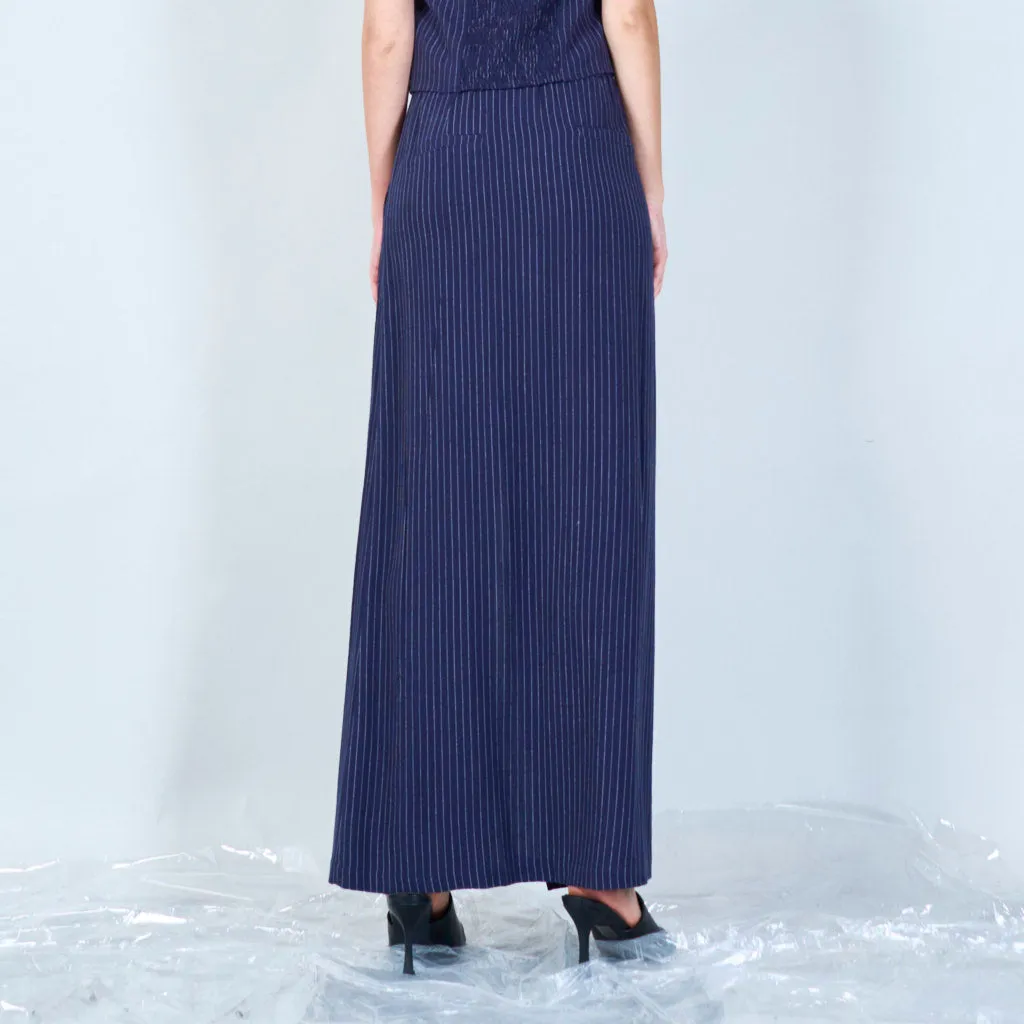 Pinstripe wide-leg skirt wholesale