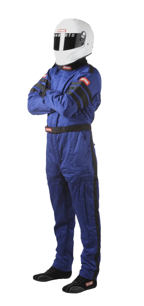 RaceQuip One Piece Multi Layer Fire Suit - Blue - Large - 120025