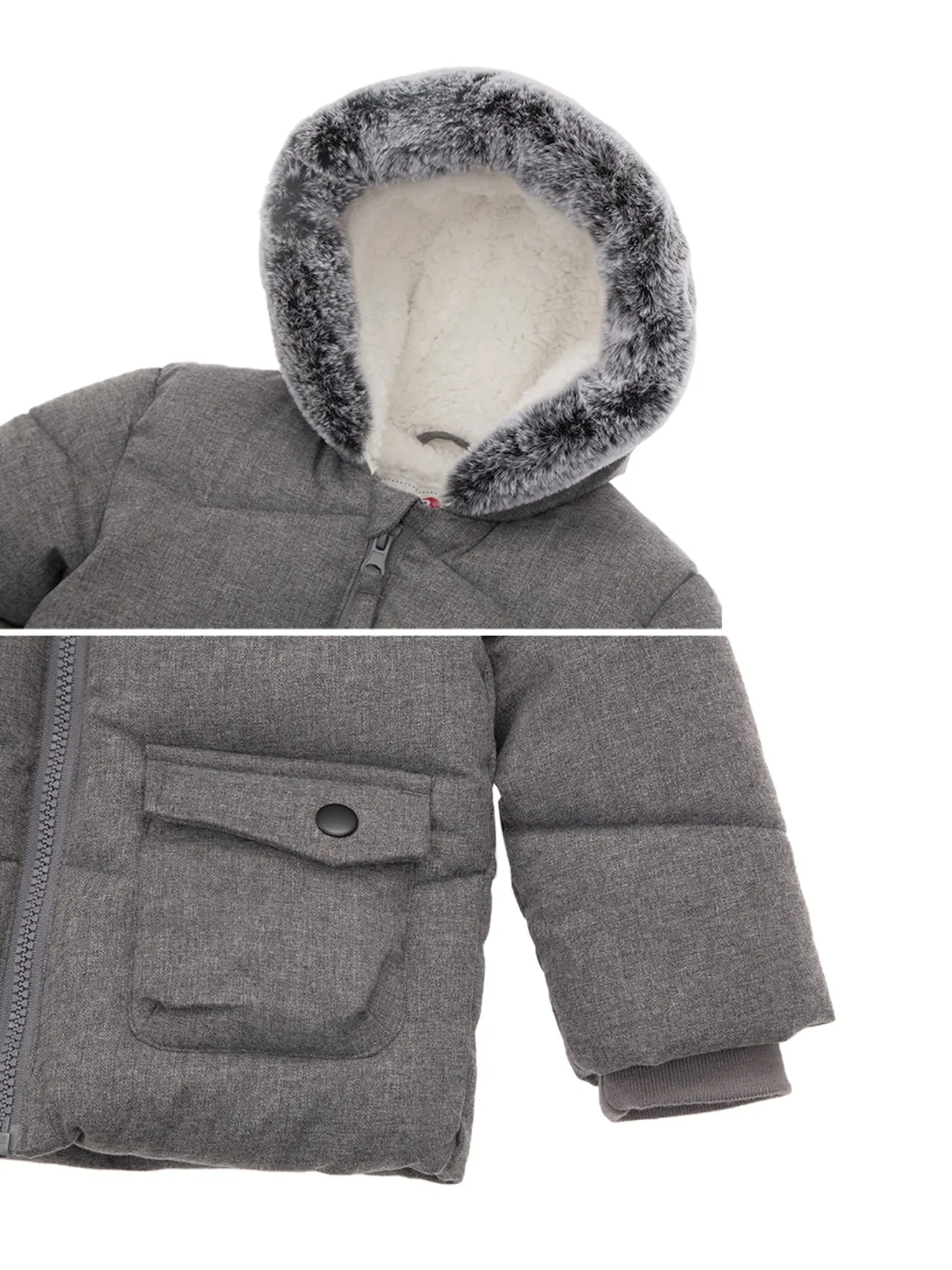 Rokka&Rolla Baby Boys' Infants Puffer Coat Toddler Hooded Winter Jacket, Sizes 6-24M