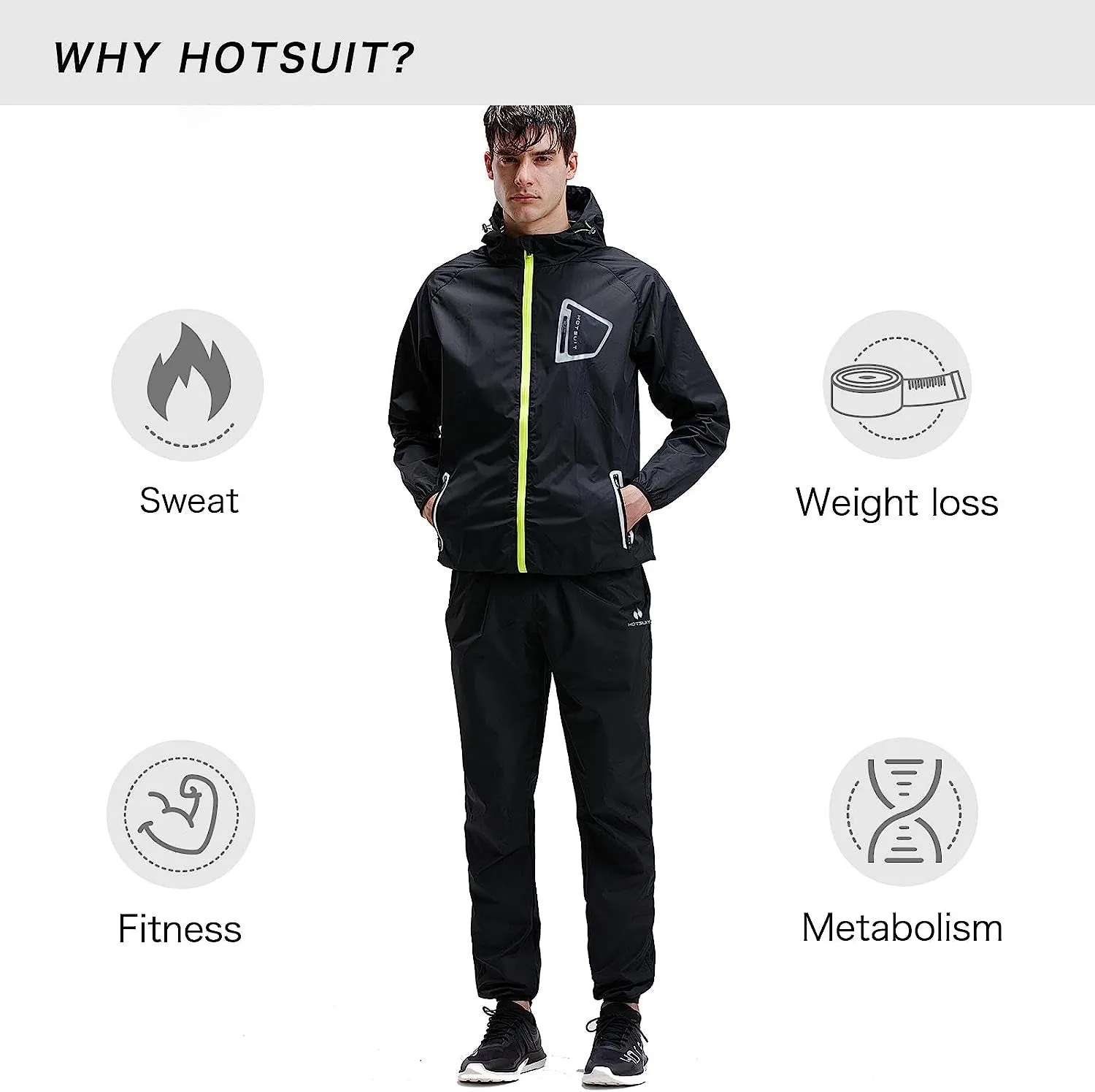 Sauna Suit Men anti Rip Boxing Sweat Suits Exercise Workout Jacket