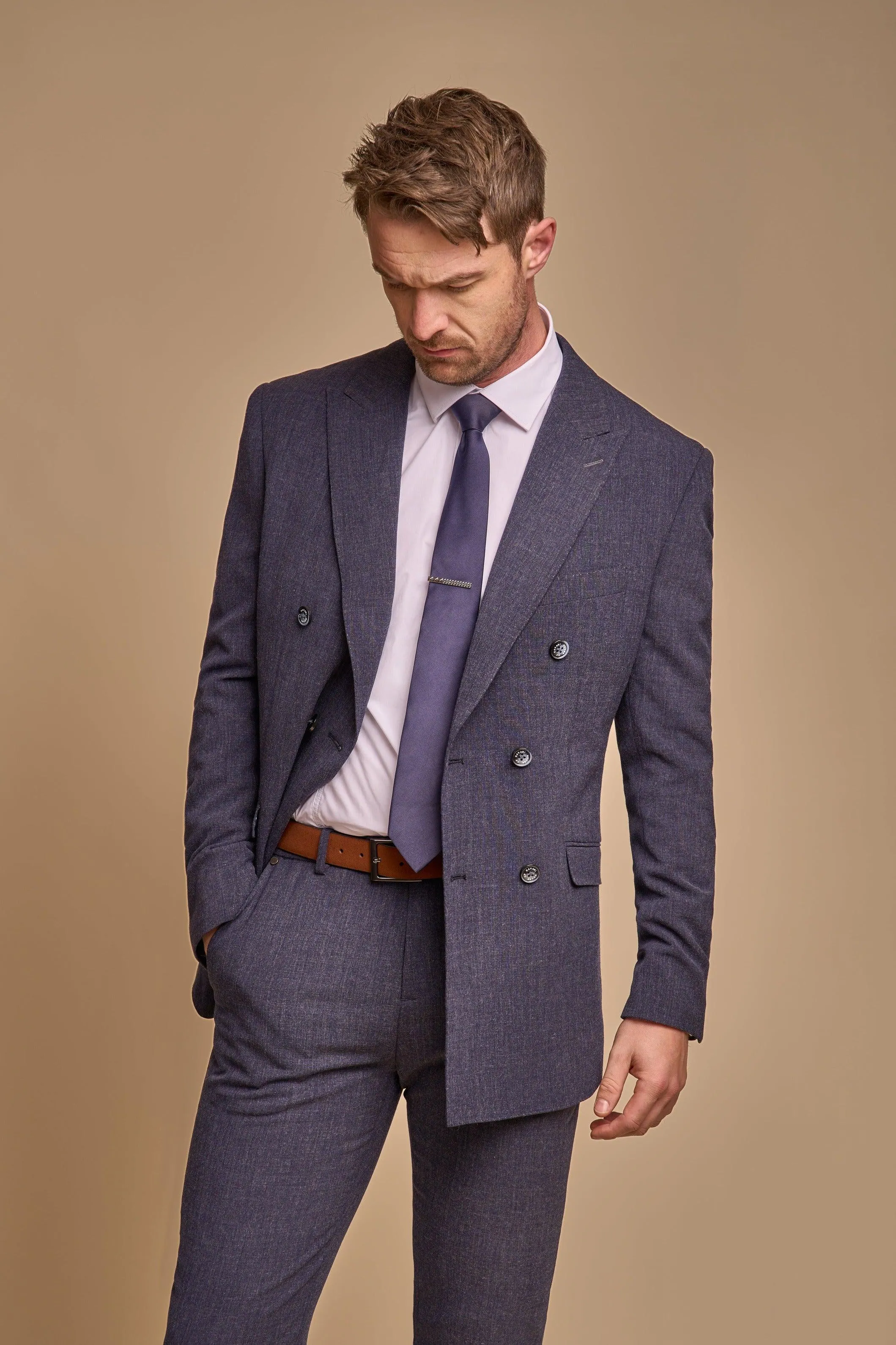 Tokyo Navy Double Breasted Two Piece Suit